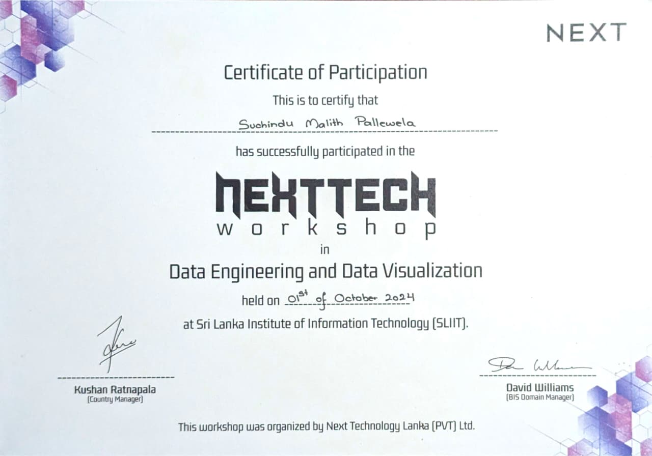 NEXTTECH Data Engineering & Data Visualization Certificate